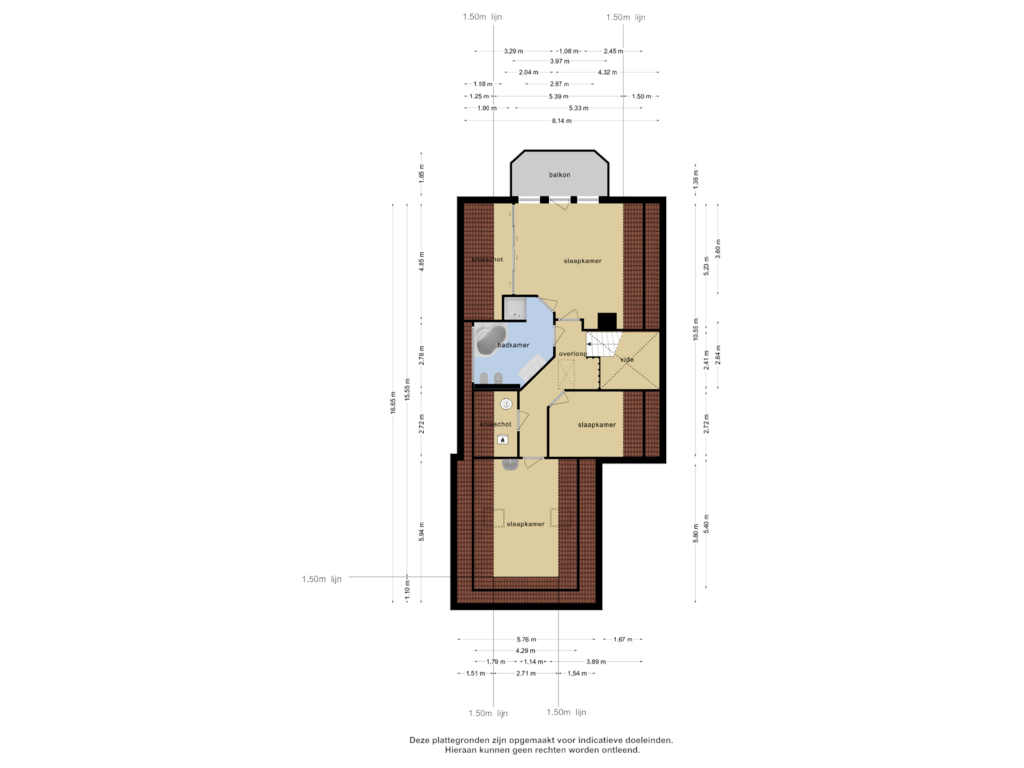 Bekijk plattegrond van 1e verdieping van Bourboomweg 44