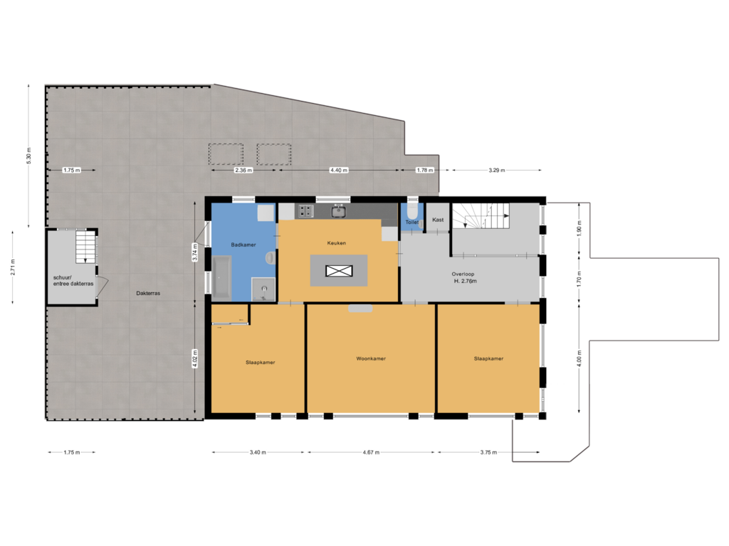 View floorplan of Eerste verdieping of Scheijbeecklaan 32