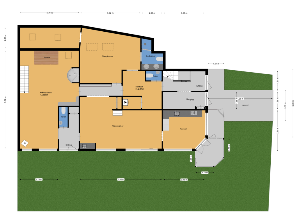 View floorplan of Perceel of Scheijbeecklaan 32