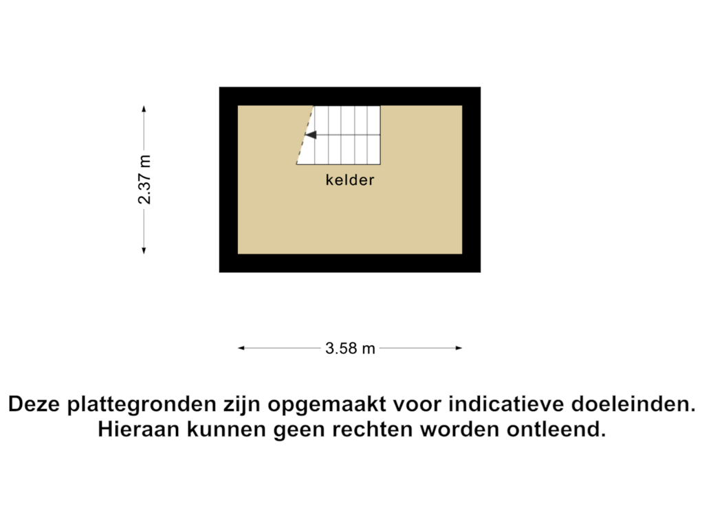 View floorplan of Kelder of Het Prinsenhofstraat 4