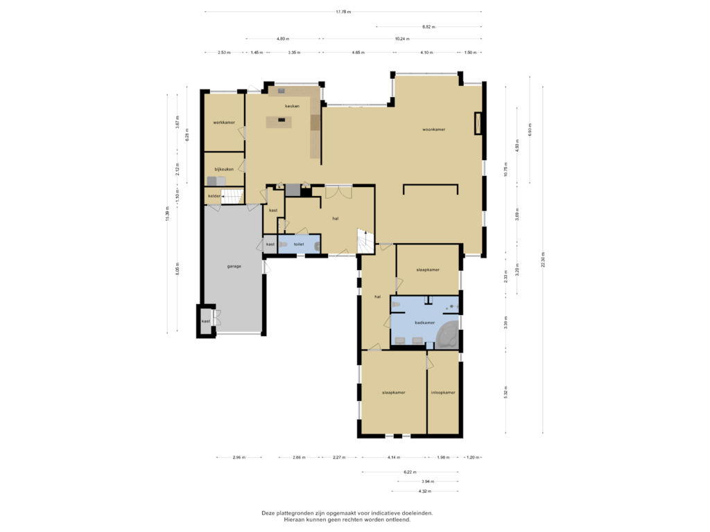 View floorplan of Begane grond of Het Prinsenhofstraat 4