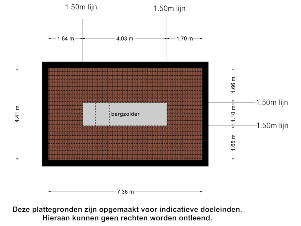 View floorplan of Vliering of Het Prinsenhofstraat 4