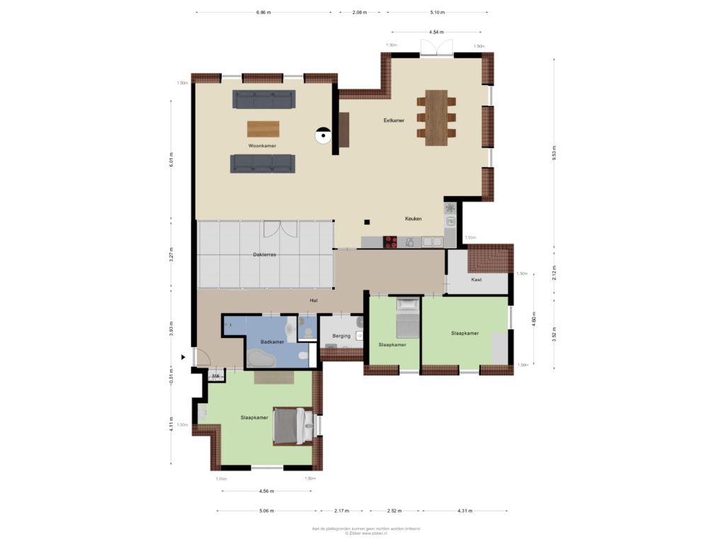 Bekijk plattegrond van Appartement van Lorskensstraat 1-B