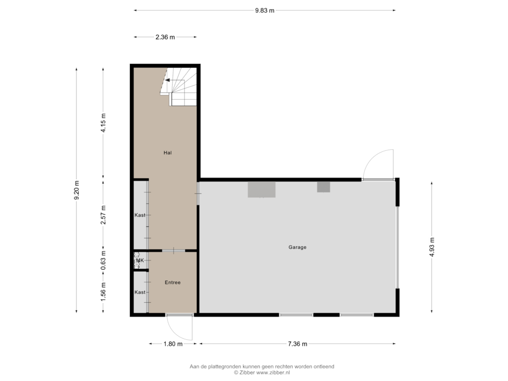 Bekijk plattegrond van Garage van Lorskensstraat 1-B