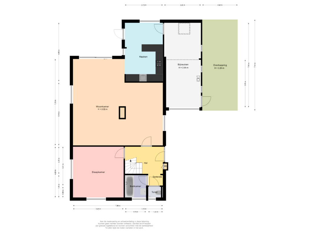 View floorplan of Begane grond of George Breitnerstraat 31