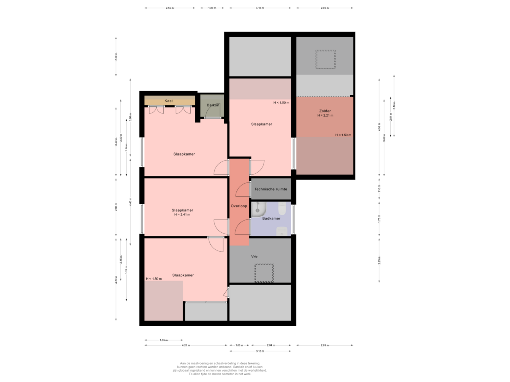 View floorplan of Verdieping of George Breitnerstraat 31