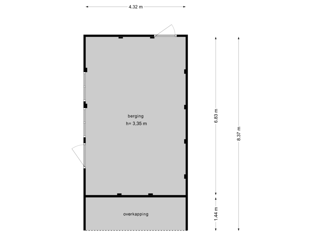 Bekijk plattegrond van Berging van Aijenseweg 20-B