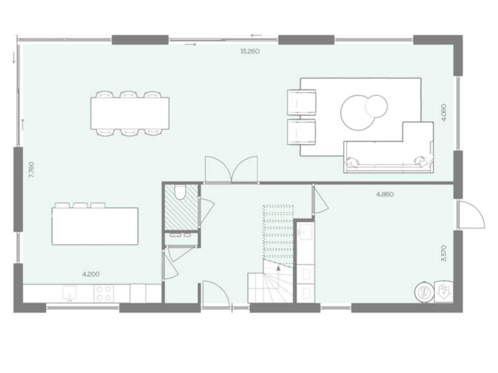 Bekijk plattegrond van First floor van Vossersteeg 12-B