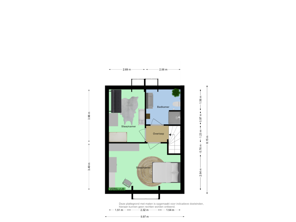 Bekijk plattegrond van Second floor van Voorstraat 12