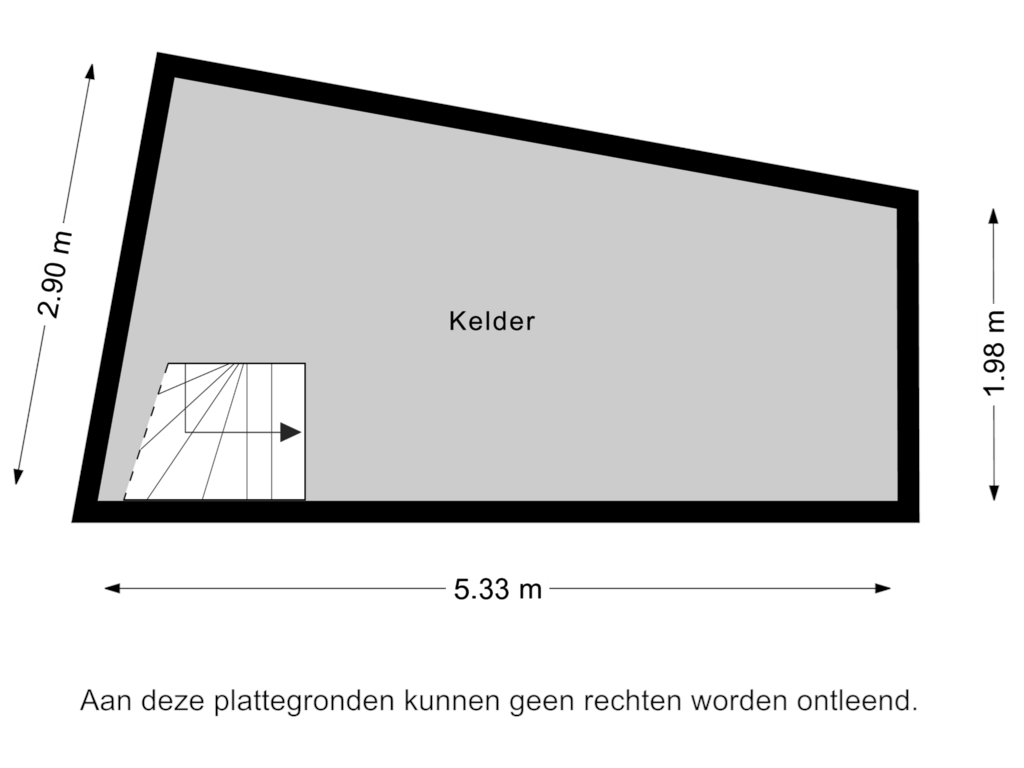 View floorplan of Kelder of Kivitslaan 32