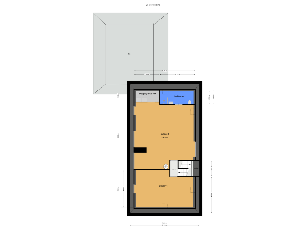 View floorplan of 2e of Amersfoortsestraatweg 67