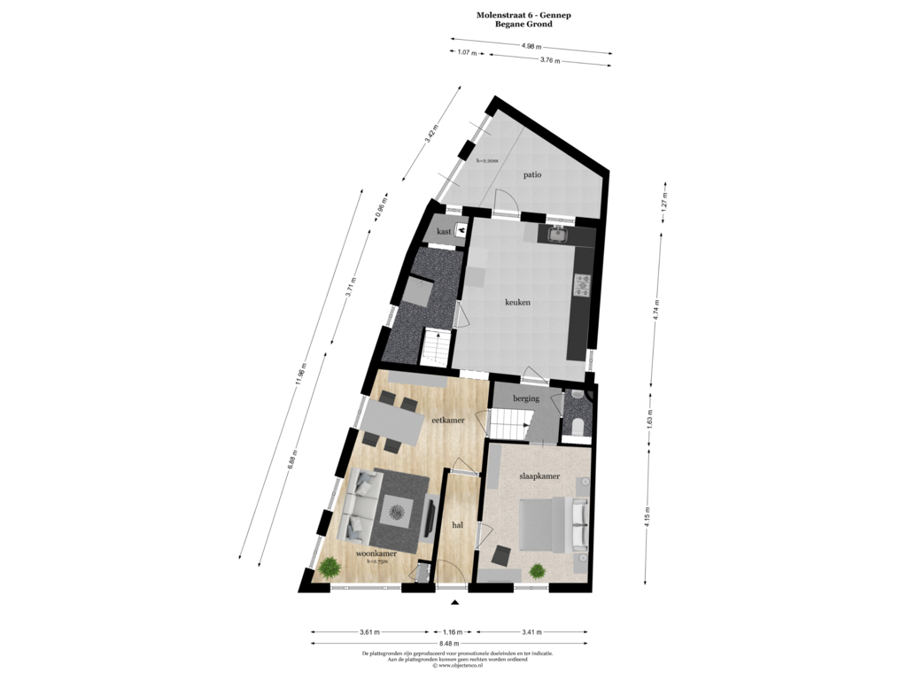 Bekijk plattegrond van Begane Grond van Molenstraat 6