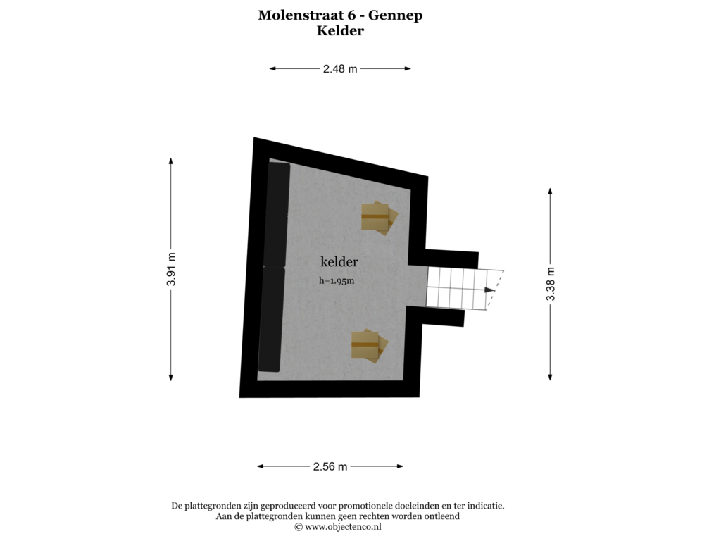 Bekijk plattegrond van Kelder van Molenstraat 6