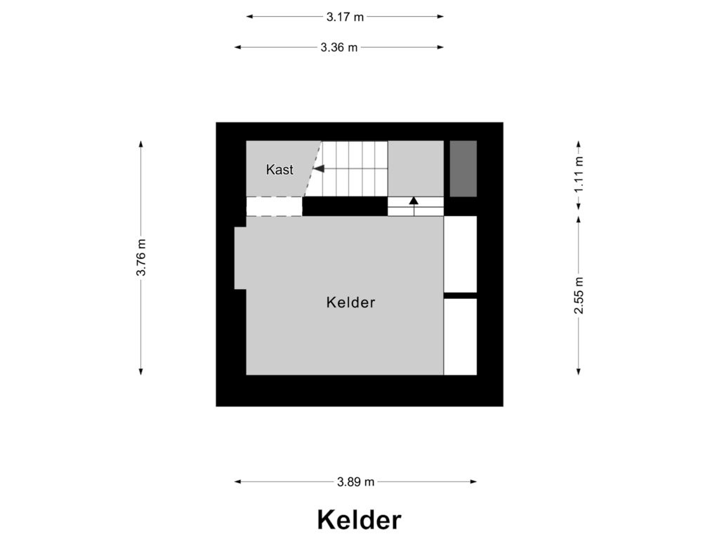 Bekijk plattegrond van Kelder van Pastoorswal 6