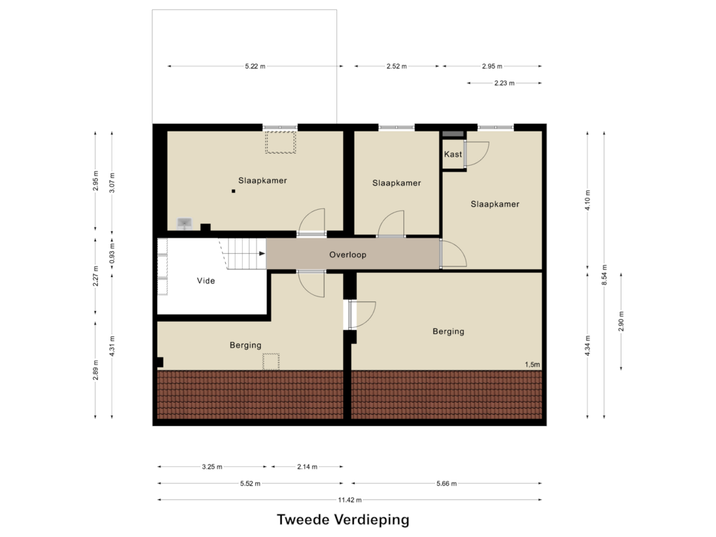 Bekijk plattegrond van Tweede Verdieping van Pastoorswal 6