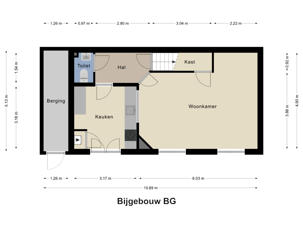 Bekijk plattegrond van Bijgebouw BG van Pastoorswal 6