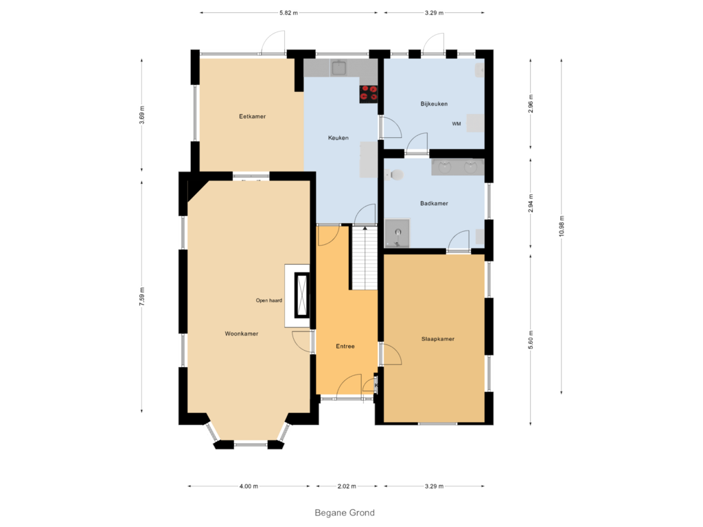 Bekijk plattegrond van Begane Grond van van Heemstraweg 61