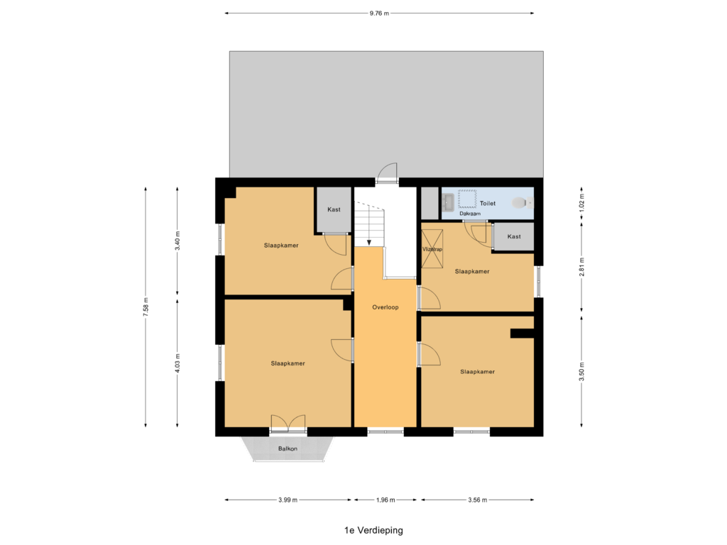 Bekijk plattegrond van 1e Verdieping van van Heemstraweg 61