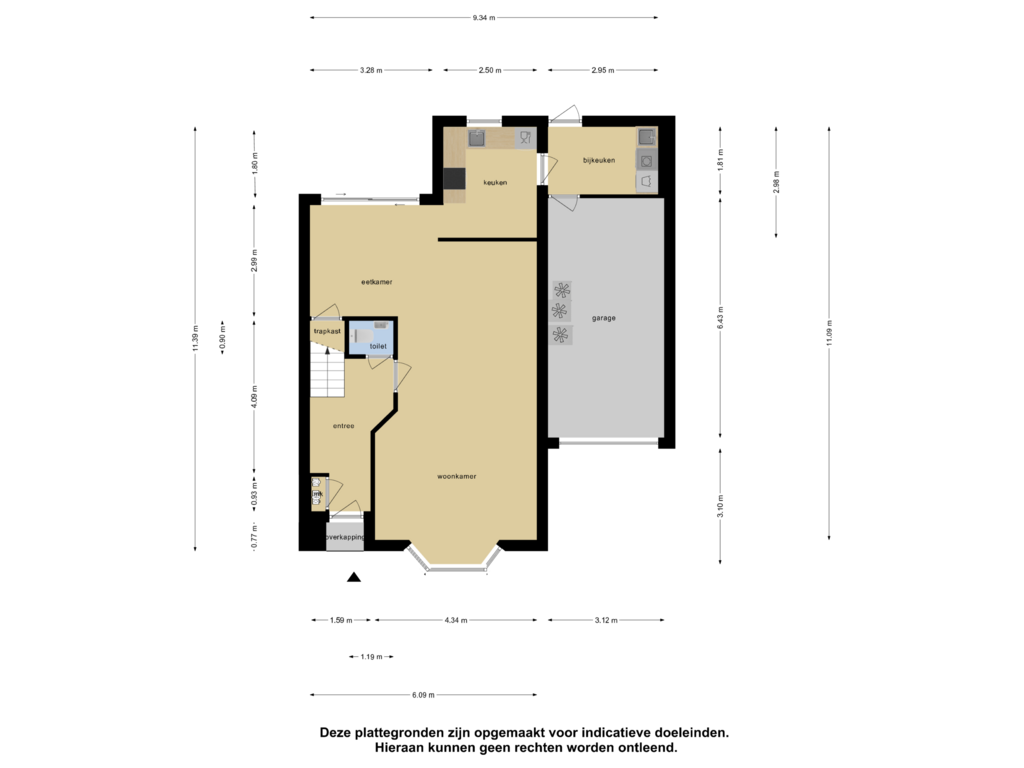 Bekijk plattegrond van Begane Grond van Den Akker 18