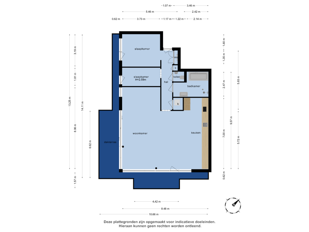 Bekijk plattegrond van Appartement van Portugalkade 11