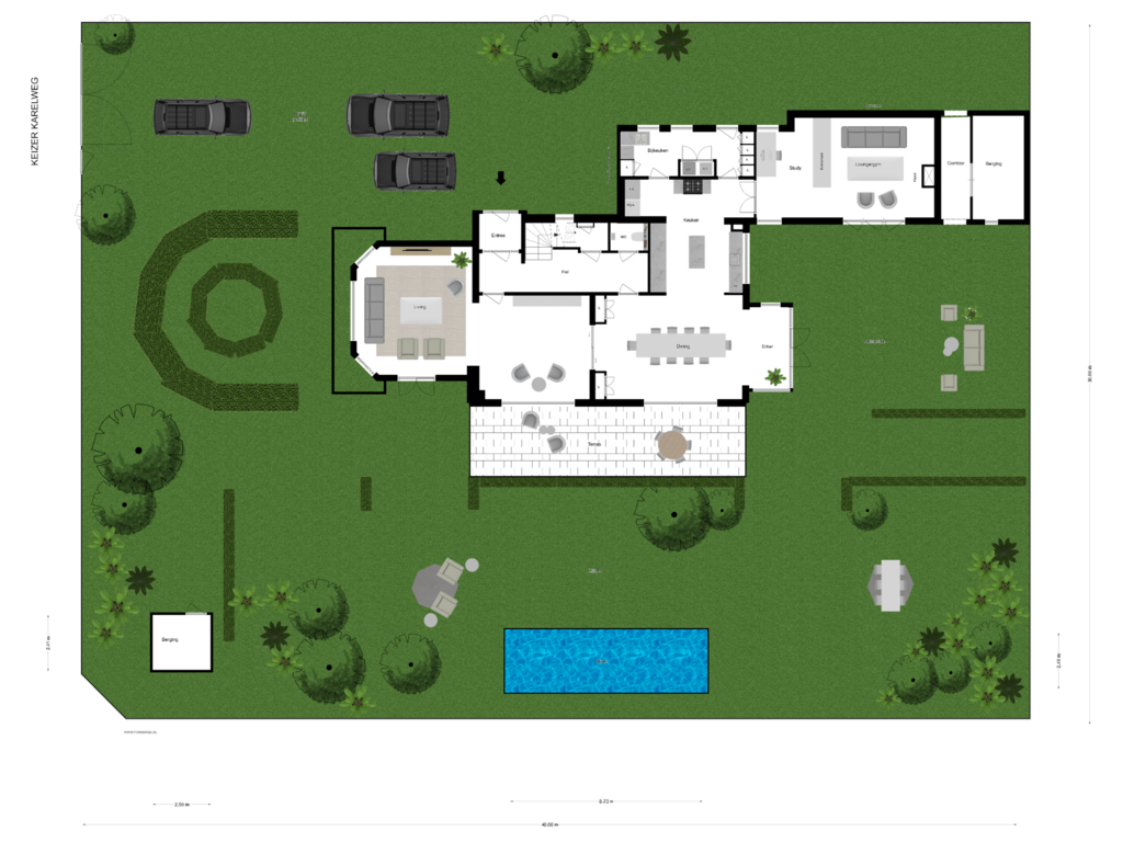 Bekijk plattegrond van BEGANE GROND van Keizer Karelweg 468