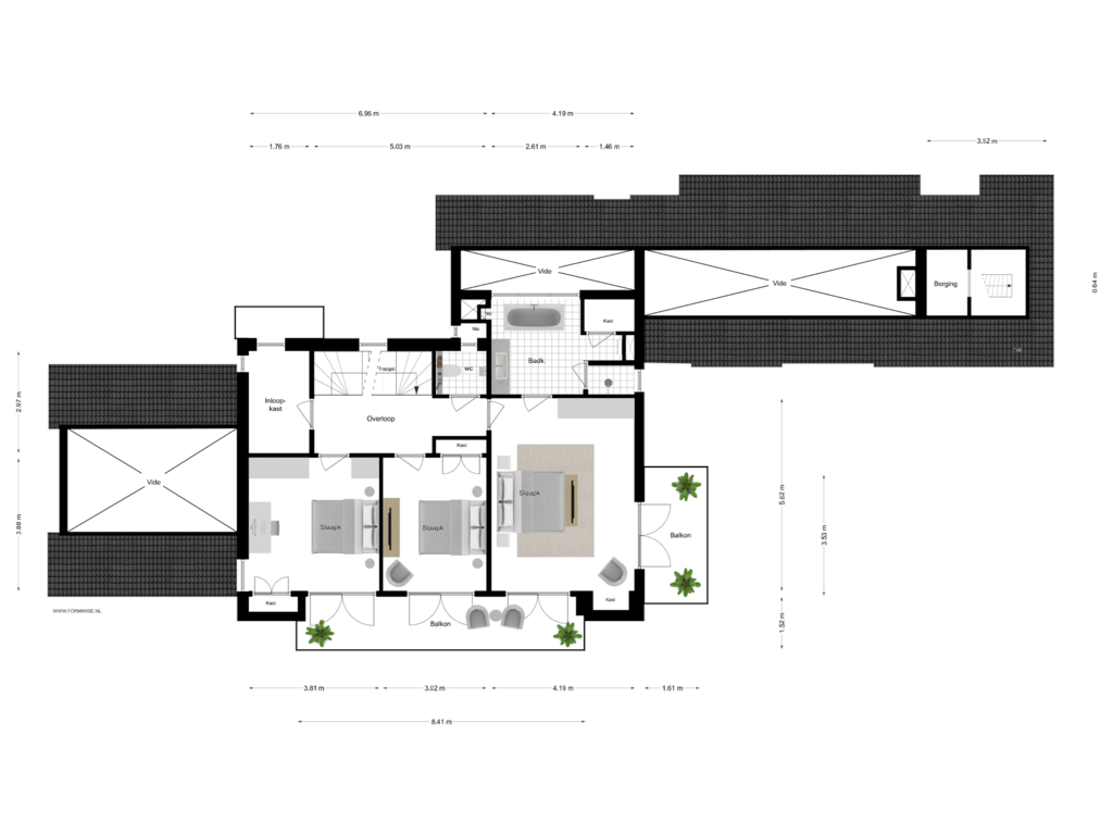 Bekijk plattegrond van 1e VERDIEPING van Keizer Karelweg 468