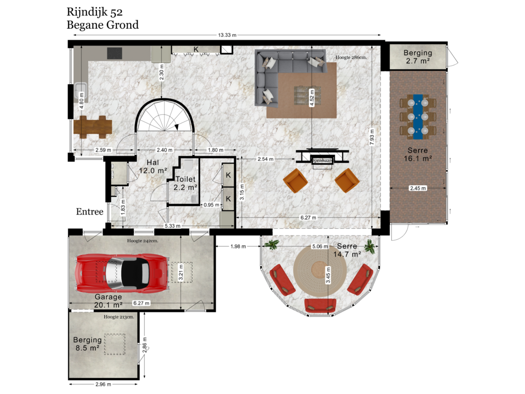 View floorplan of Begane Grond of Rijndijk 52