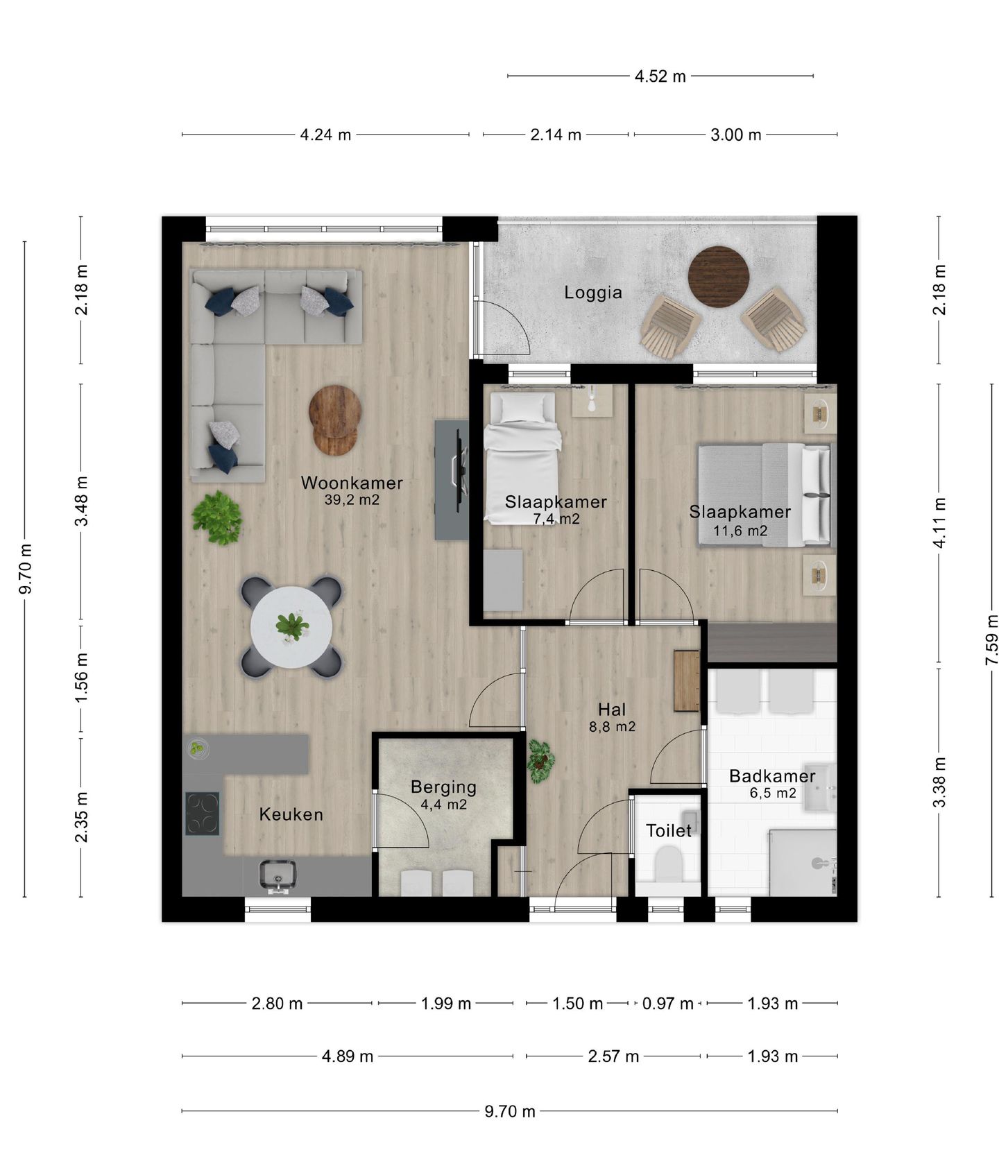 Foto 4 van Exclusieve appartementen (Bouwnr. 22)
