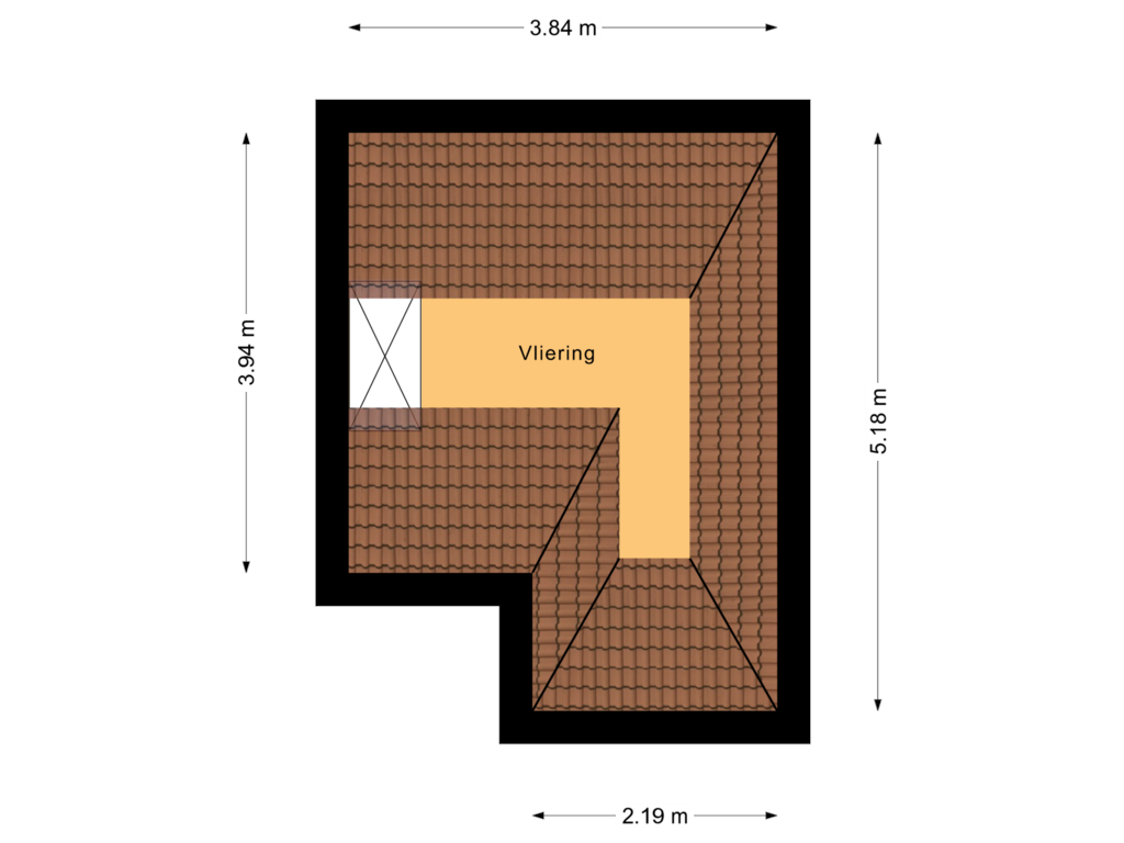 View floorplan of Vliering of Chansondreef 54