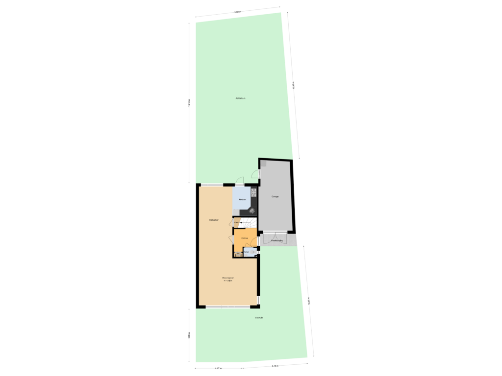 View floorplan of Situatie of Chansondreef 54