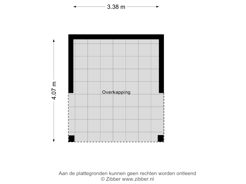 Bekijk plattegrond van Overkapping van Dorpsweg 100-A