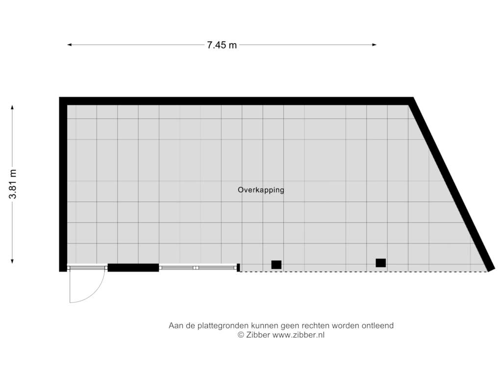 Bekijk plattegrond van Overkapping van Dorpsweg 100-A