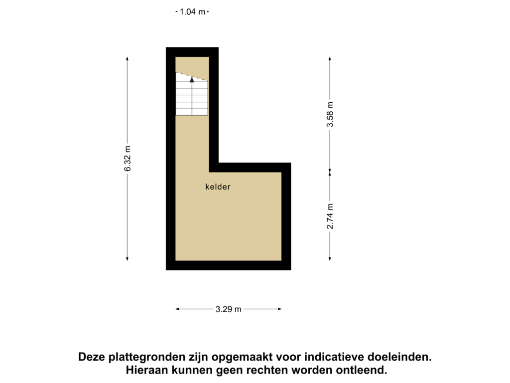 Bekijk plattegrond van Kelder van Bothniakade 3-A