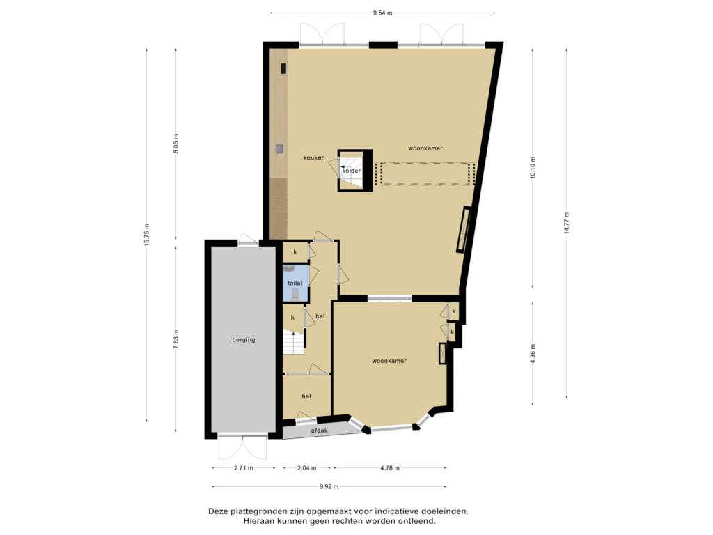 Bekijk plattegrond van Begane grond van Bothniakade 3-A