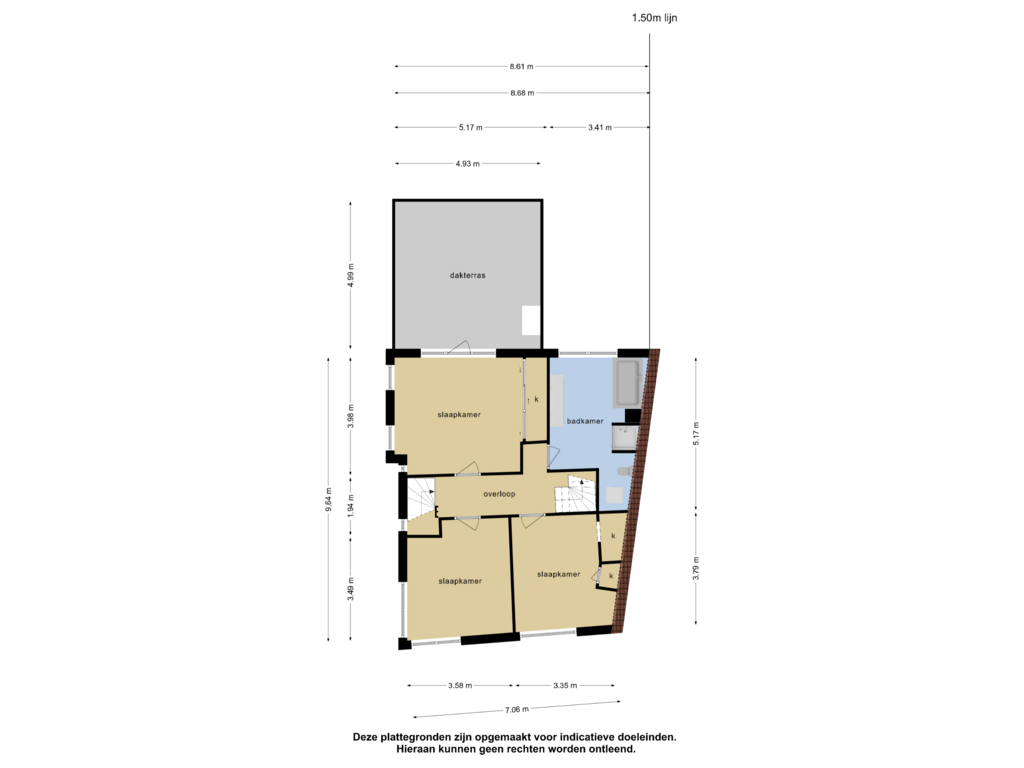 Bekijk plattegrond van 1e verdieping van Bothniakade 3-A