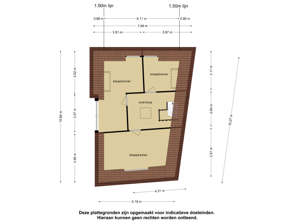 Bekijk plattegrond van 2e verdieping van Bothniakade 3-A