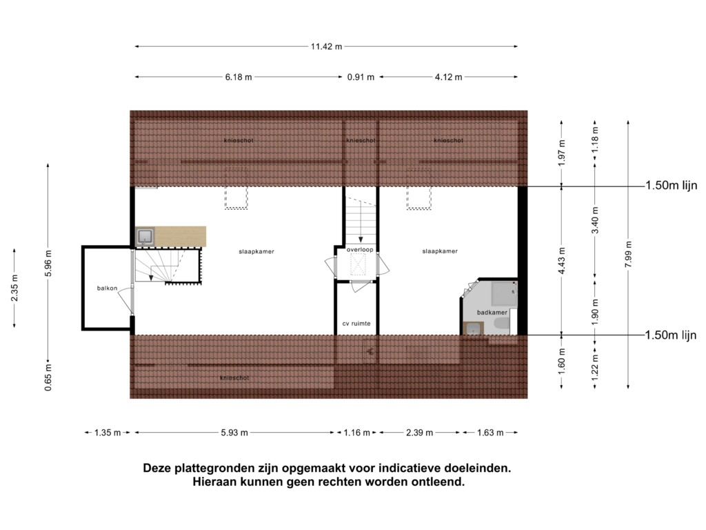 View floorplan of Tweede Verdieping of Koudorpstraat 42