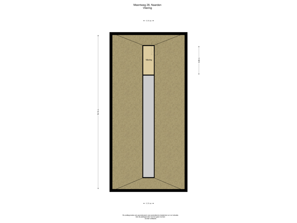 View floorplan of Vliering of Meentweg 28