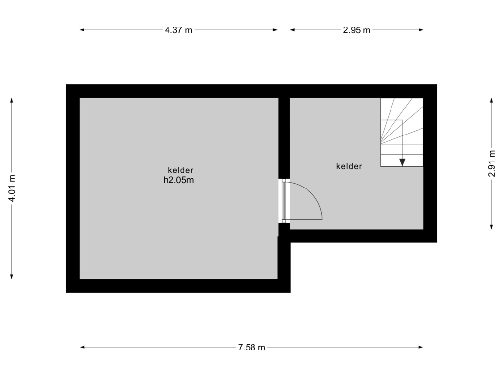 Bekijk plattegrond van Kelder van de Acacia 2