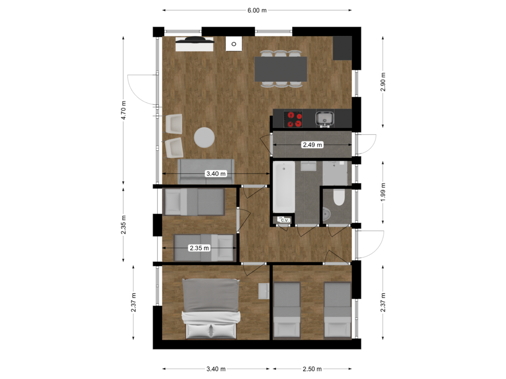 Bekijk plattegrond van Begane grond van Krimweg 102-104