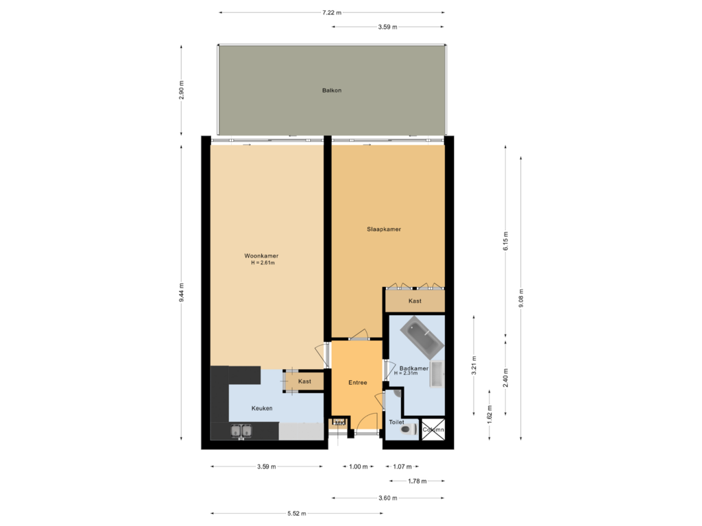 Bekijk plattegrond van Tweede verdieping van Duinroos 31