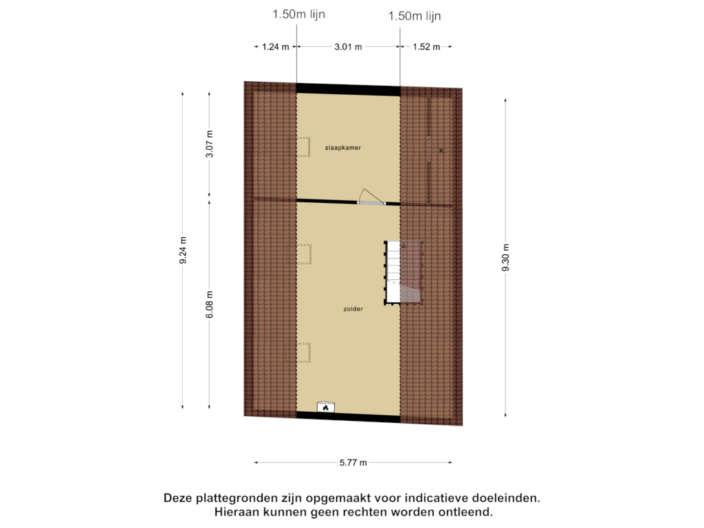 Bekijk plattegrond van Tweede Verdieping van Bebouwdendam 3