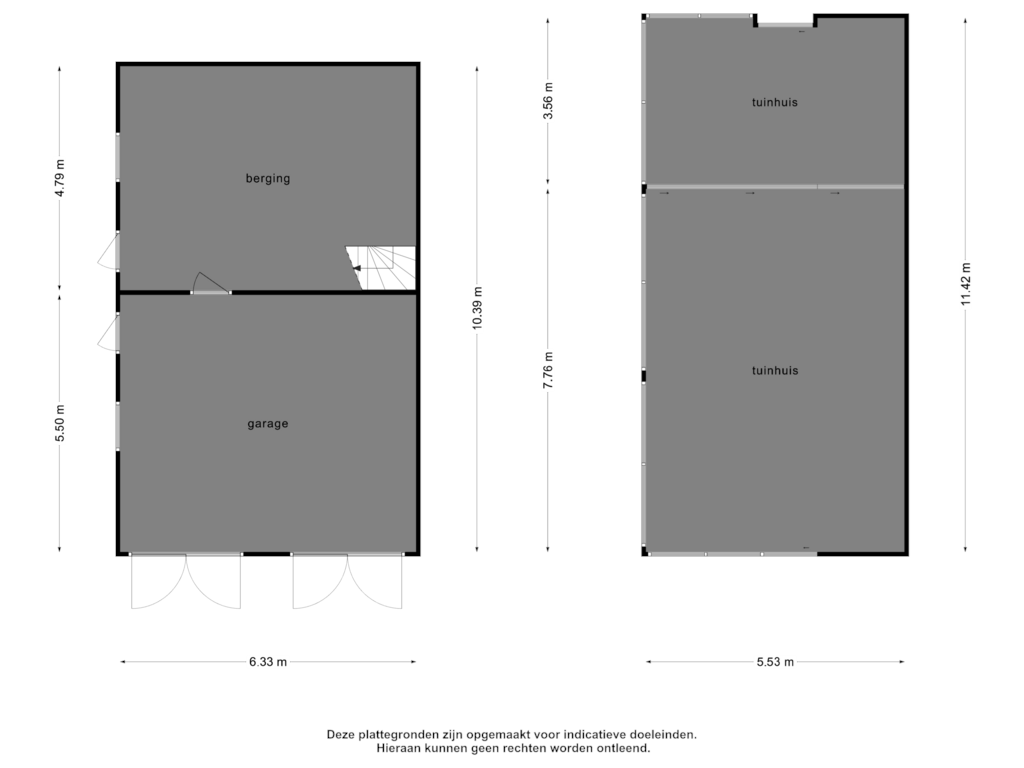 Bekijk plattegrond van tuinhuis van Herstraat 61