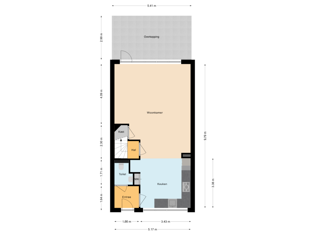 Bekijk plattegrond van Begane Grond van Musical 9