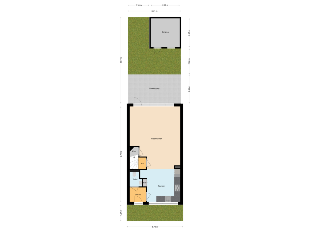 Bekijk plattegrond van Begane Grond Met Tuin van Musical 9