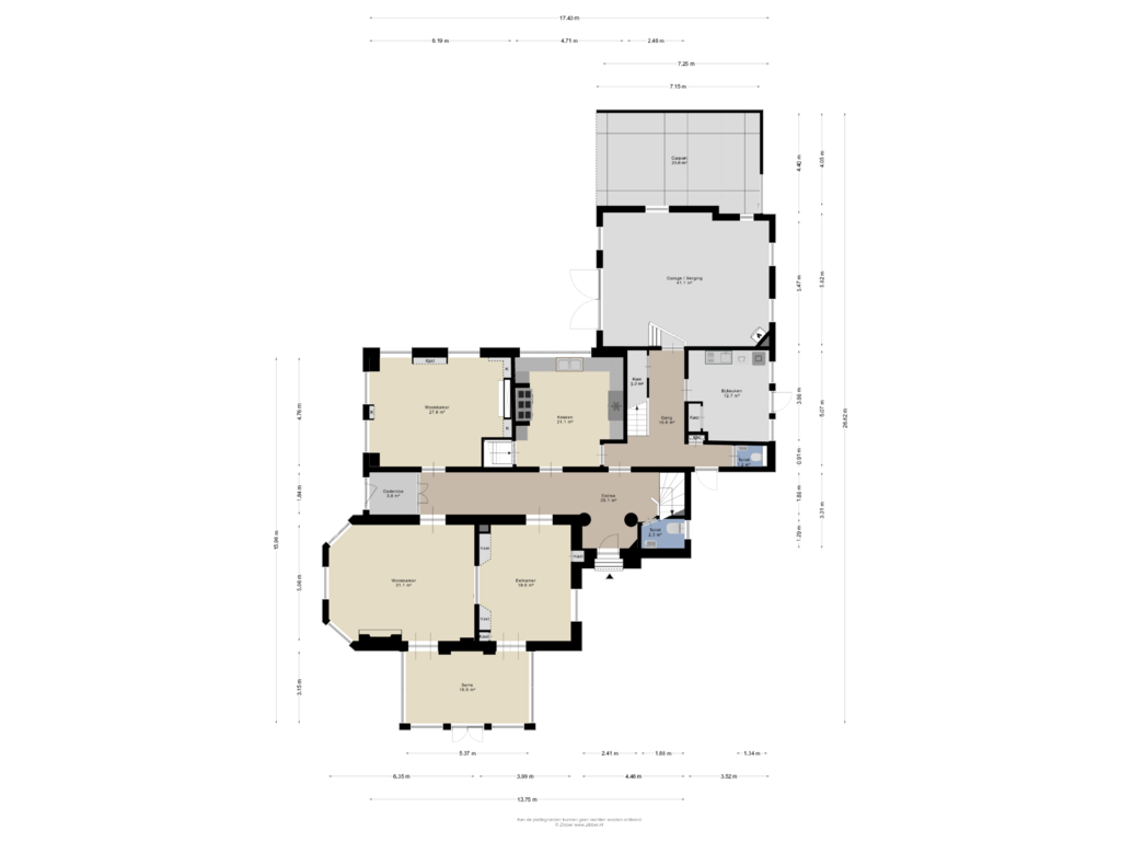 Bekijk plattegrond van Begane Grond van Menthedalaan 5