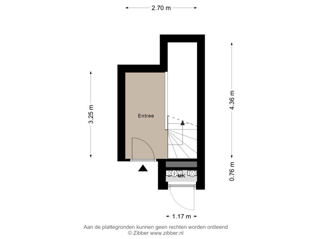 Bekijk plattegrond van Begane grond van Marspoortstraat 9-A