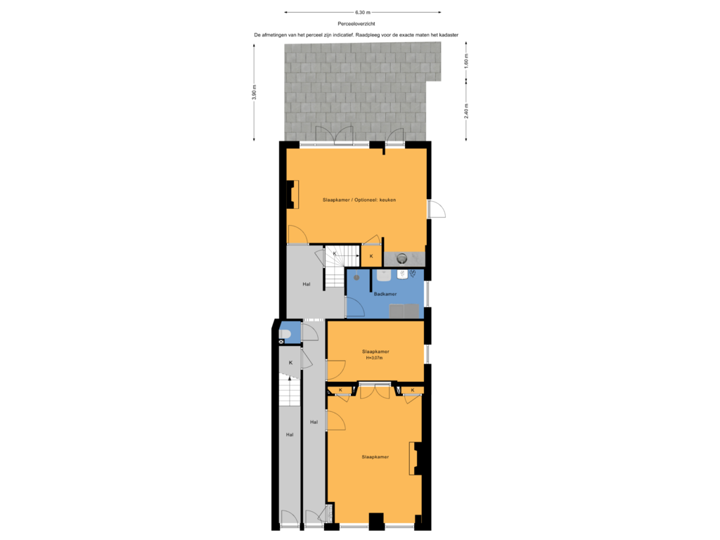 Bekijk plattegrond van Perceeloverzicht van Vlamingstraat 43