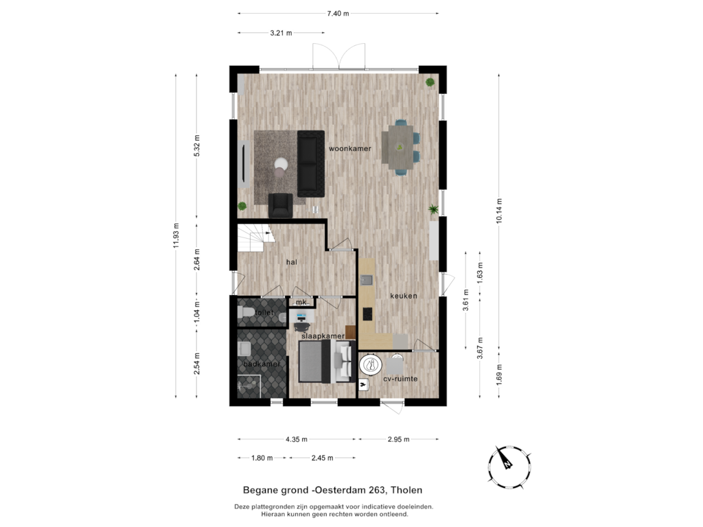 View floorplan of Begane grond of Oesterdam 263