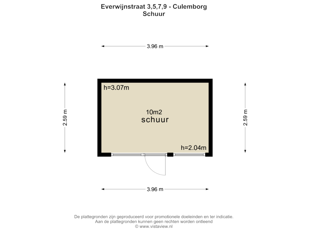 View floorplan of SCHUUR of Everwijnstraat 3